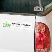 curethe2、SaveNursing.comの広がりの認識度… バンパーステッカー (トラック上)
