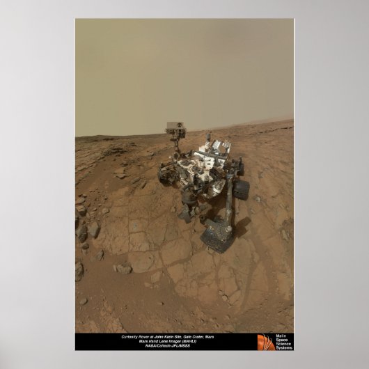 Curiosity Rover at John Klein Site ポスター (正面)