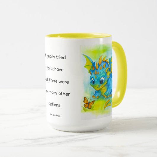 Curious Baby Dragon マグカップ (正面右)