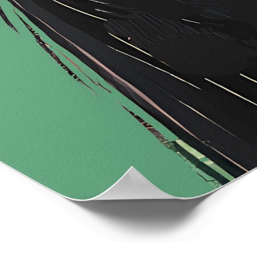 Curious Black Cat ポスター (角)