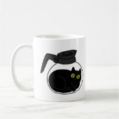 Curious Black Cat in Coffee Pot Mug コーヒーマグカップ (左)