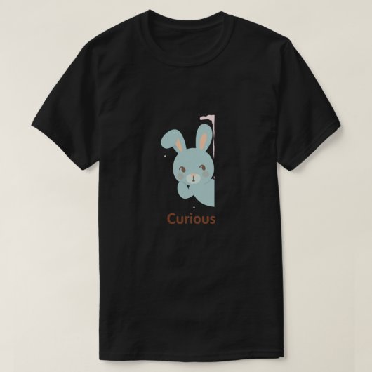 Curious Bunny – Pastel Character T-Shirt Tシャツ (デザイン正面)