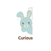 Curious Bunny – Pastel Character T-Shirt Tシャツ
