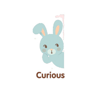 Curious Bunny – Pastel Character T-Shirt Tシャツ