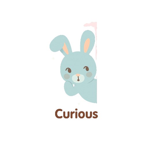 Curious Bunny – Pastel Character T-Shirt Tシャツ