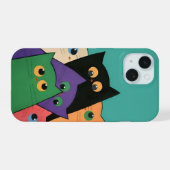 Curious Cats iPhone 15ケース (裏面横)
