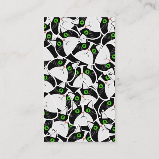 Curious Cats on a Garden Wall 名刺 (裏面)