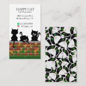 Curious Cats on a Garden Wall 名刺 (正面/裏面)
