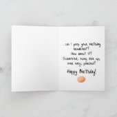 Curious Chicken Head Close-Up Photograph カード (内部)