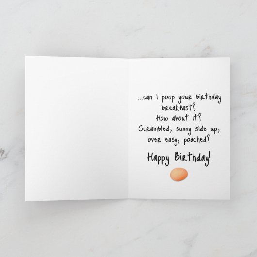 Curious Chicken Head Close-Up Photograph カード (内部)