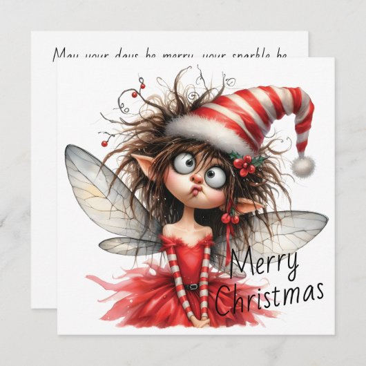 Curious Christmas Fairy – Holiday Card (正面/裏面)