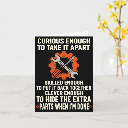 Curious Enough To Take It Apart Skilled Enough To  カード (黄色い花)