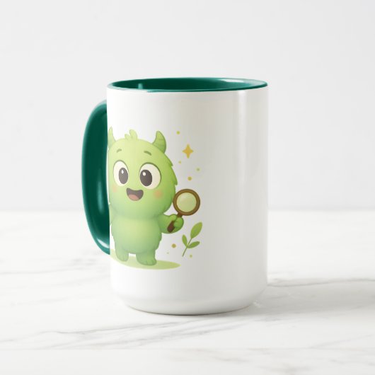 Curious Explorer Monster Kids Mug  マグカップ (正面左)