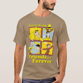 Curious Georgehe Man withhe Yellow Hat Friends For Tシャツ