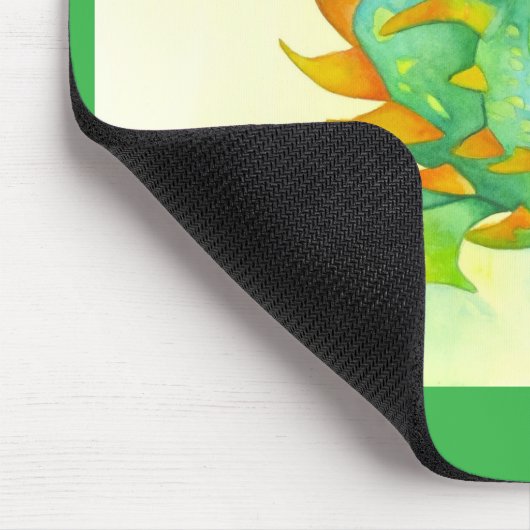 Curious Green Dragon Mouse Pad マウスパッド (コーナー)