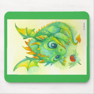 Curious Green Dragon Mouse Pad マウスパッド