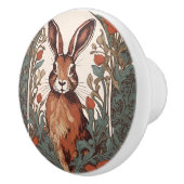 Curious Hare William Morris Inspired Floral セラミックノブ (右)