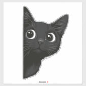 Curious Kitty Cat Peekステッおもしろいク シール (シート)