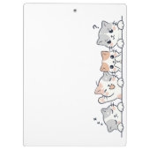 Curious Paws - Cute Cats Friends Peeking クリップボード (裏面)