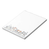 Curious Paws - Cute Cats Friends Peeking ノートパッド (回転)