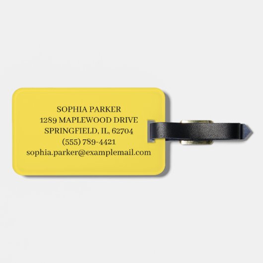 Curious Pig ラゲッジタグ (裏面横)