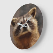 Curious Raccoon ラージ壁時計 (傾斜)