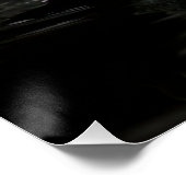 Curious Sea Otter Monochromatic Water Portrait ポスター (コーナー)