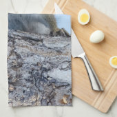 Curious Squirrel、カナダ動物写真 キッチンタオル (四つ折り)