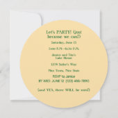 CURIOUS SQUIRREL ON FENCE LOOKING INTO HOUSE 招待状 (裏面)