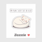 Curled Up Cat シール (シート)