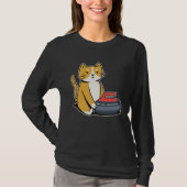 Curler Cat I Cat Curling I Curling Player Tシャツ (正面)
