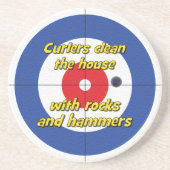 "Curlersきれいにします家を…"は 砂岩コースター- (青) コースター (正面)