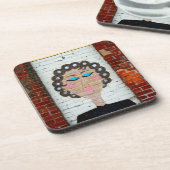 Curlersの女性 コースター (左側)