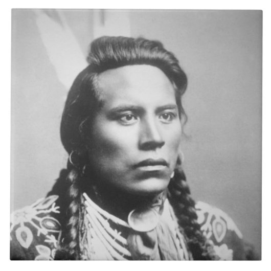 Curley、カラスの種族の、Custerの偵察者の1人 タイル (正面)