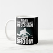 Curling Art For Grandpa Men Curling Srt Curling Lo コーヒーマグカップ (左)