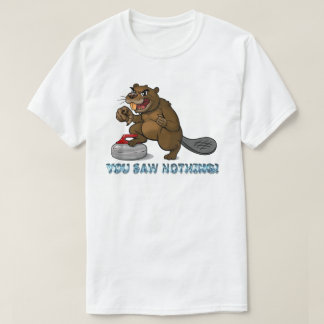 Curling beaver tシャツ