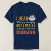 Curling Curler Broom Precision Sport Rink Curling Tシャツ (デザイン正面)