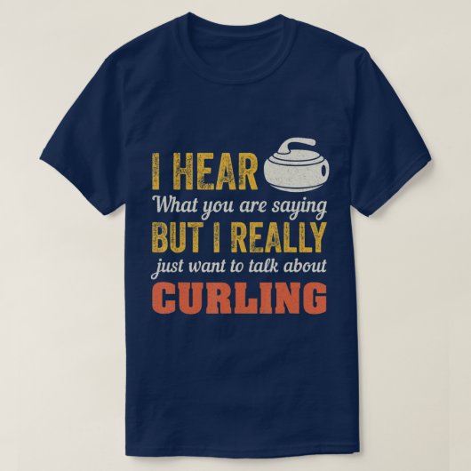 Curling Curler Broom Precision Sport Rink Curling  Tシャツ (デザイン正面)