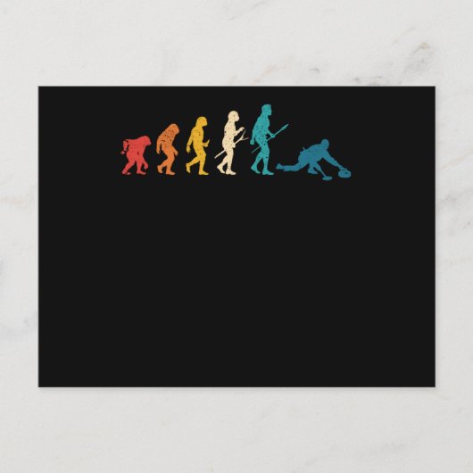 Curling Evolution of Man Funny Curler Team ポストカード (正面)