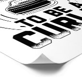 Curling Gift Ideas | Wintersport Curl Ice Sports ポスター (角)