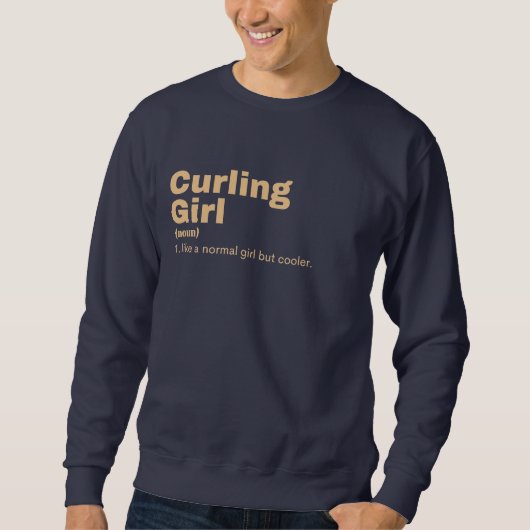 Curling  Girl - Curling  スウェットシャツ (正面)