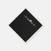 Curling Heartbeat Ice Sports Gift スタンダードカクテルナプキン (角)