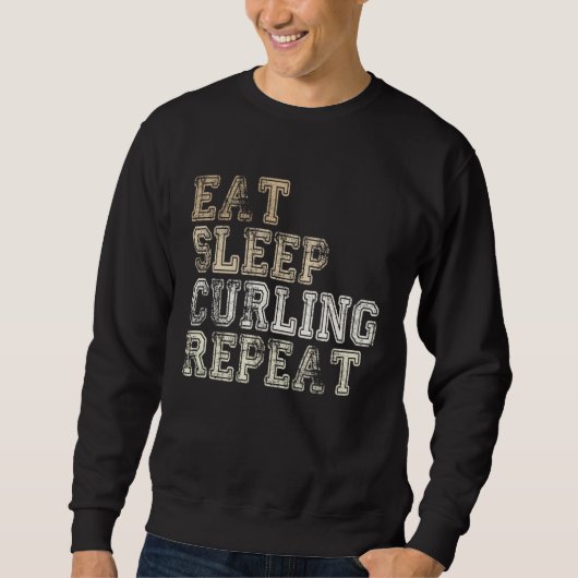 Curling saying outfit curling curling player スウェットシャツ (正面)