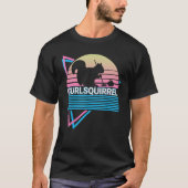 Curling Stone Curling Player Retro Curlsquirrel Tシャツ (正面)