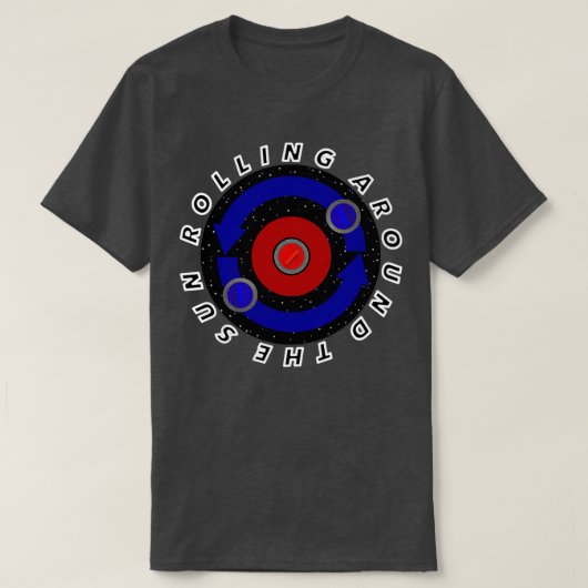 Curling Stone rolling like the Earthx27s orbit Out Tシャツ (デザイン正面)
