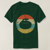 Curling Vintage Retro Curling Stone Tシャツ (デザイン正面)