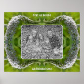 Curling Wildflowersフレーム自分の写真を作成 ポスター (正面)