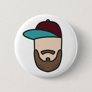 Curlingsebボタンの白 缶バッジ