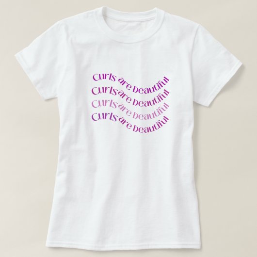 Curls Are Beautiful Curly Hair Graphic T-shirt Tシャツ (デザイン正面)