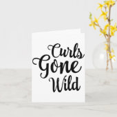 Curls Gone Wild Curly Hair Don't Care カード (黄色い花)